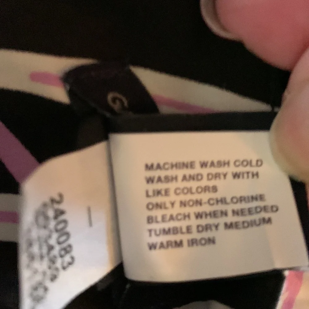 GAP Strapless Tropical Palm Print Dress in Black, Pink & Cream - Picture 6 of 6